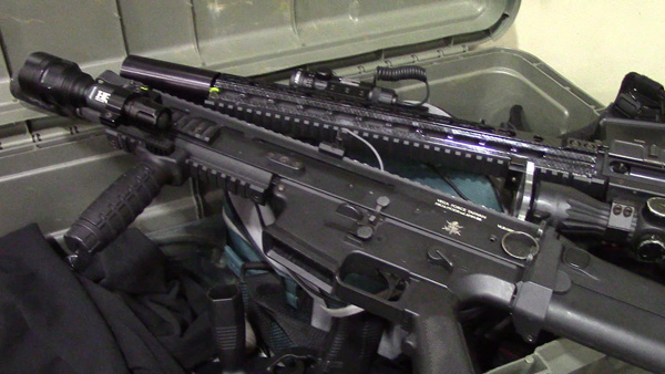 Airsoft Rifles (2): Airsoft rifles fire 6mm plastic BBs. They are usually powered by gas or an electric motor.