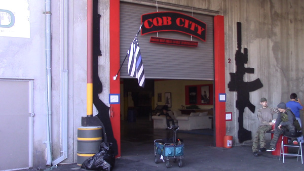 CQB City Entrance: Players often hang out around the entrence to cool off and get some fresh air.