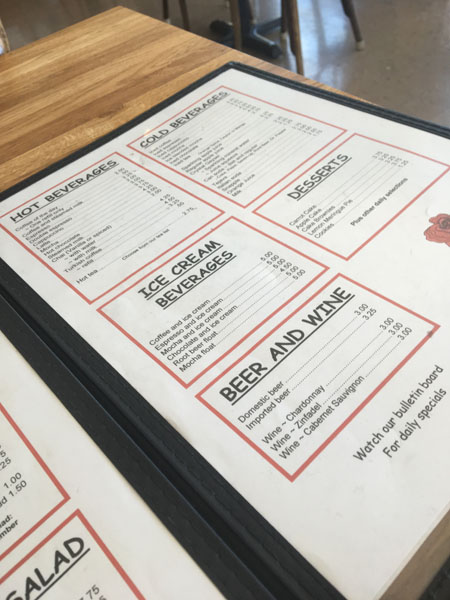 House of Shaw menu